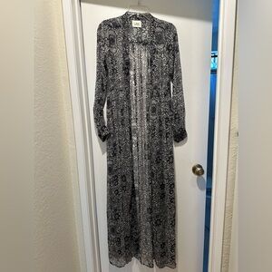 Ritu Kumar Black and White Long Sleeve Swin Coverups